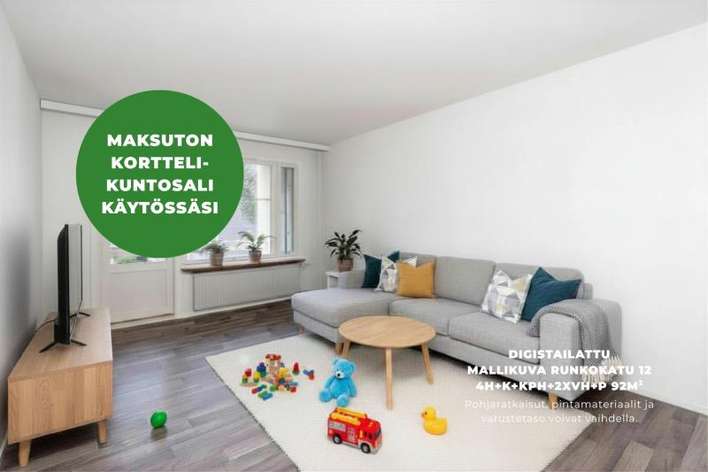 Kerrostalo, 3h+k, 76,5 m², Haukiluoma, Tampere