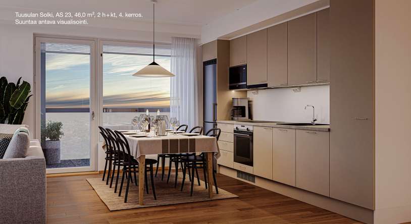 Kerrostalo, 2h+kt, 46 m², Hyrylä, Tuusula