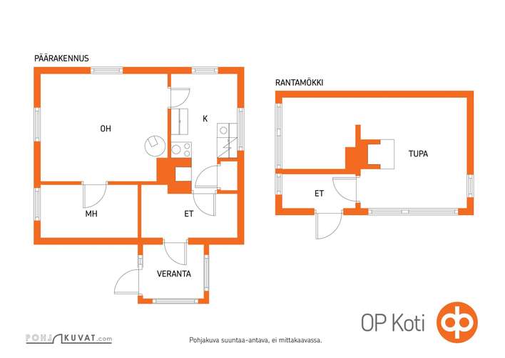 Loma-asunto, 2h,k,eteinen,veranta, 40 m², Kalvola Kutila - Näkymä 3