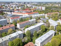 Ilmakuva Pasilan suuntaan