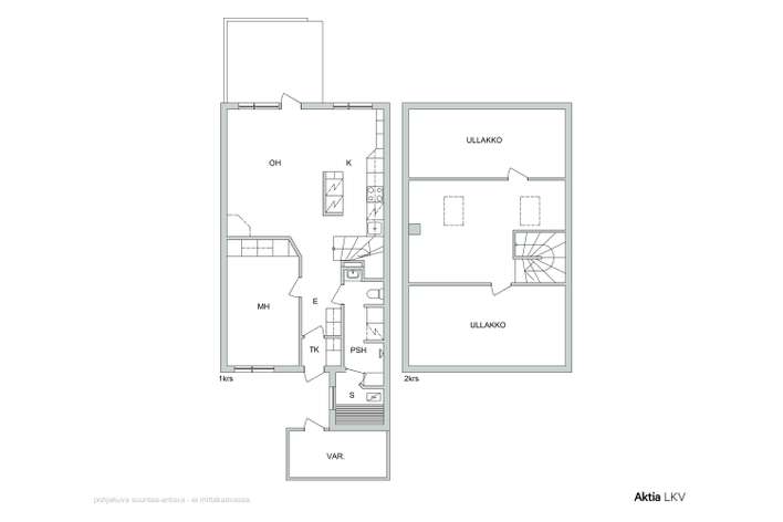 Rivitalo, 3 h, k, kph, s, 80 m², Kallanen - Näkymä 2