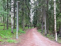 Alueella laajat ulkoilureitit.