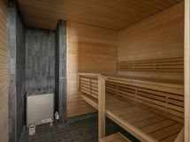 Taloyhtiön sauna- ja pesutilat.