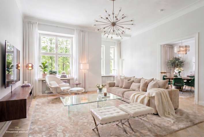 Kerrostalo, 3 h, k, kph (yj. 3 h+k+ph), 135 m², Ullanlinna, Helsinki