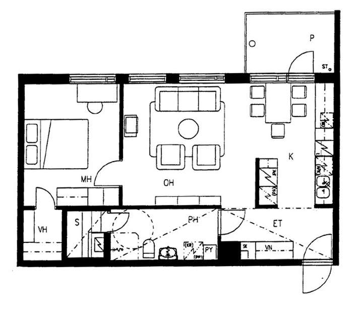 Kerrostalo, 2H+K+S, 57,5 m², Kuokkala - Näkymä 2