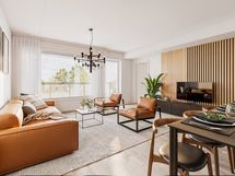 Viitteellinen kuva 89 m2 asunnosta.