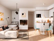 Visualisointi Renatan kodista C 42 ja C 49, 1h+kt+alk, 30,5 m²