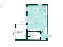 Kodin pohjapiirros (2h+kt+s, 48 m²)