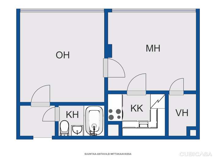 Kerrostalo, 2h+kk, 34 m², Keskusta - Näkymä 2