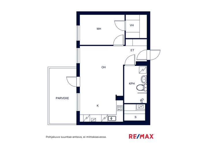 Kerrostalo, 2h+k+s, 55,5 m², Vattuniemi - Näkymä 2