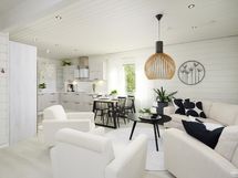 olohuone-keittiö