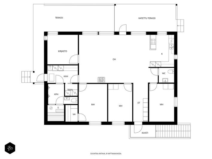 Omakotitalo, 5h + k + khh + 2 wc + s + terassi, 139,7/141,7 m², Palokka - Näkymä 2