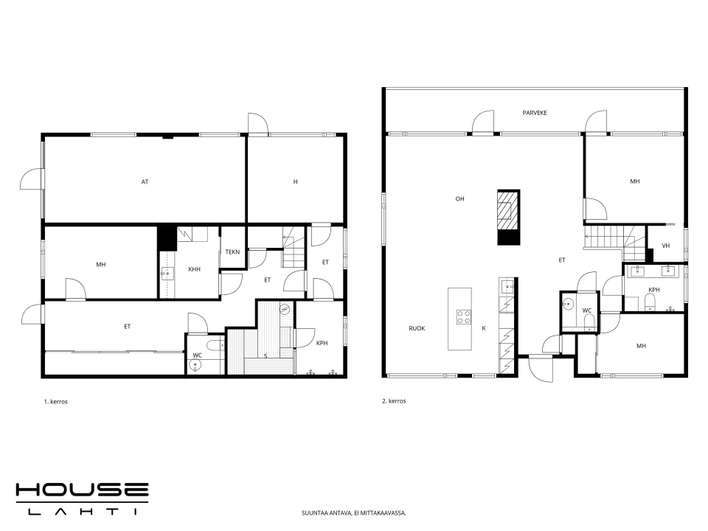 Omakotitalo, 5h, k, kph, s, khh, vh, wc x 2, autotalli, parveke, terassi, 120/240 m², Jalkaranta - Näkymä 2
