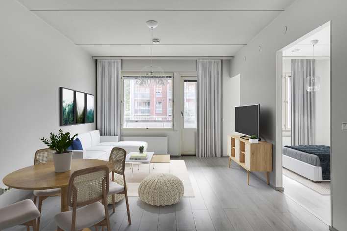 Kerrostalo, 2 H + KK, 37,5 m², Ahjo - Näkymä 2