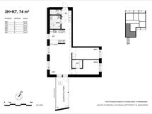 A24, 3h+kt, 74,0 m2, pohjakuva