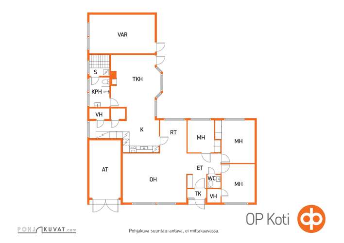 Omakotitalo, 4h,rt, th, k, s, kph, wc, 130/194 m², Uus-Lavola – pohled 2