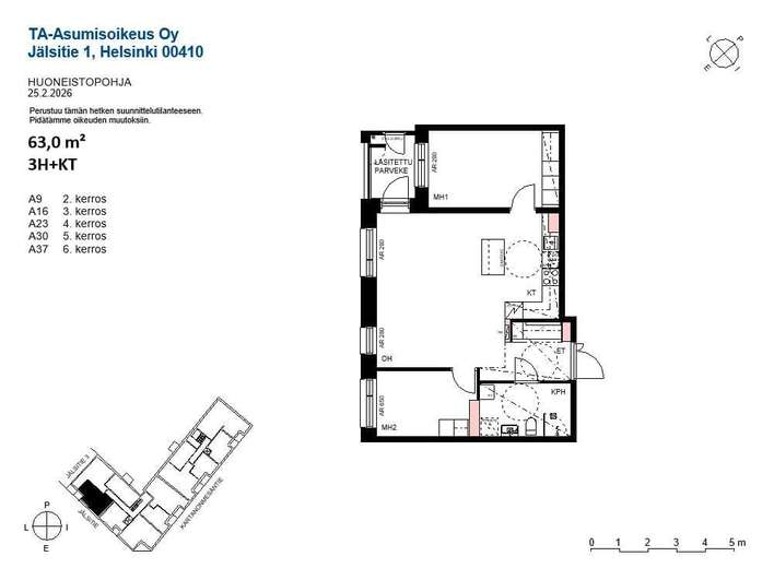 Kerrostalo, 3h+kt, 63 m², Malminkartano - View 2