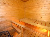 Oma sauna on mukava lisä.