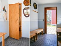 Ulkorakennuksen pukuhuone, kph ja sauna