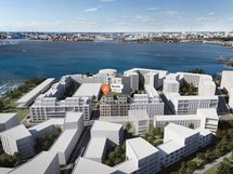 Visualisoitu iIlmakuva Helsingin Renatan sijainnista Kruunuvuorenrannassa