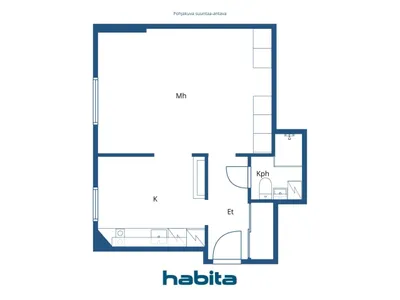 Kerrostalo, 1h, keittiö, kph, 44 m², Ullanlinna - View 2