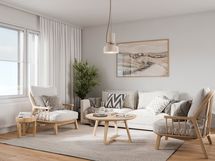 Viitteellinen kuva 78 m2 asunnosta.