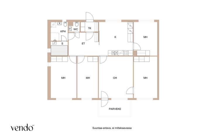 Muu, 5h+k+kph+wc+sauna+las.parv., 105,5 m², Kuokkala - Näkymä 3