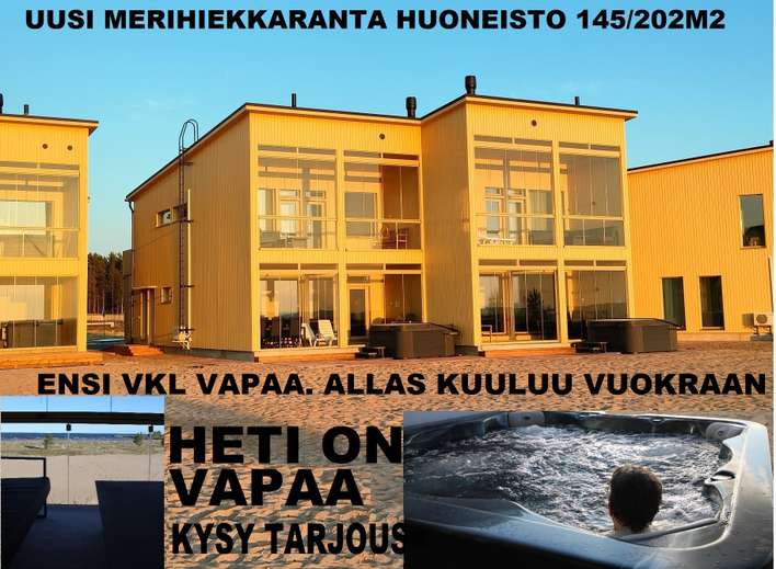 Loma-asunto, 6h + avok + s + p, 145/200 m², Hiekkasärkät/ Marinan ranta