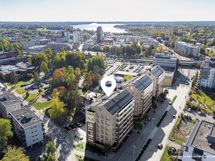 Ilmakuvaluonnos Järvenpään Pormestarinkulman sijainnista