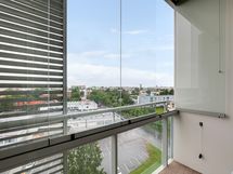 parveke näkymät yli kaupungin