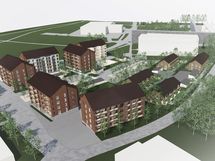 Havainnekuva asemakaavamuutoksen toteutuksesta