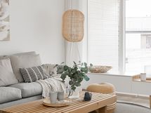 Kuva Muuramen Koivikon malliasunnosta, jossa vastaavat materiaalit.