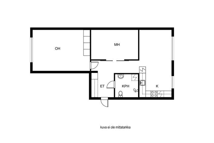 Kerrostalo, 2h+kk, 46 m², Palosaari - Näkymä 2
