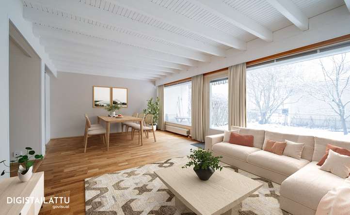 Rivitalo, 3h+k+khh+ph+s+vh+parveke+pihaa, 92,5 m², Höyhtyä, Oulu