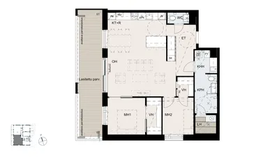 Kerrostalo, 3h+kt+s, 82 m², Ranta-Tampella - Όψη 2