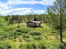 Alamökki ja pihapiirin niitty.