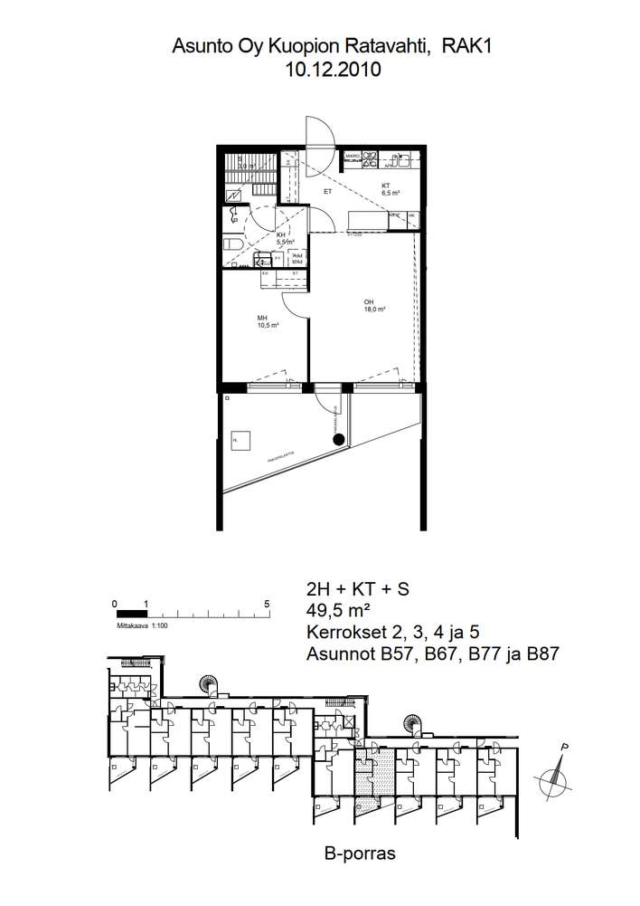 Kerrostalo, 2h+kt+s, 49,5 m², Maljalahti - Näkymä 2