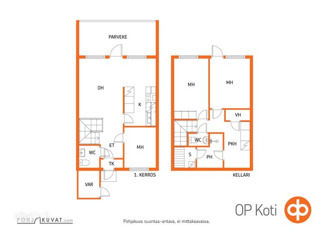 Rivitalo, 4h,k/rt,s,ph,pkh,vh,2wc,p (lasitettu), 93,2 m², Kartano - View 2