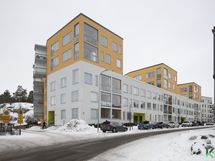 Julkisivu kadulta päin