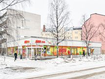 Alepa Alppila on 300m päässä.