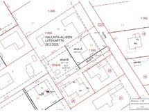Luonnos hallinannjakosopimuksen kartasta 