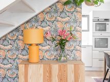 Asunnossa on paljon kauniita yksityiskohtia