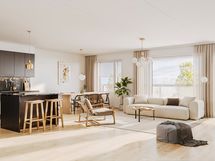 Viitteellinen kuva 89 m2 asunnosta.