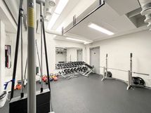 Taloyhtiössä on myös kuntosali.