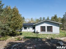 Talo kalliolla, metsikön vieressä