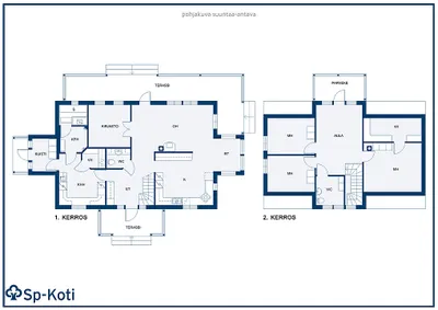 Omakotitalo, 6 h, k, rt, vh, khh, kph, sauna sekä parveke ja terassi., 171/192 m², Puntus - View 2