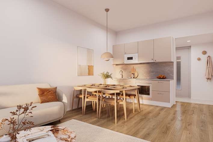 Rivitalo,  2h+kt+s+ak, 46,5/53,5 m², Hiukkavaara, Oulu