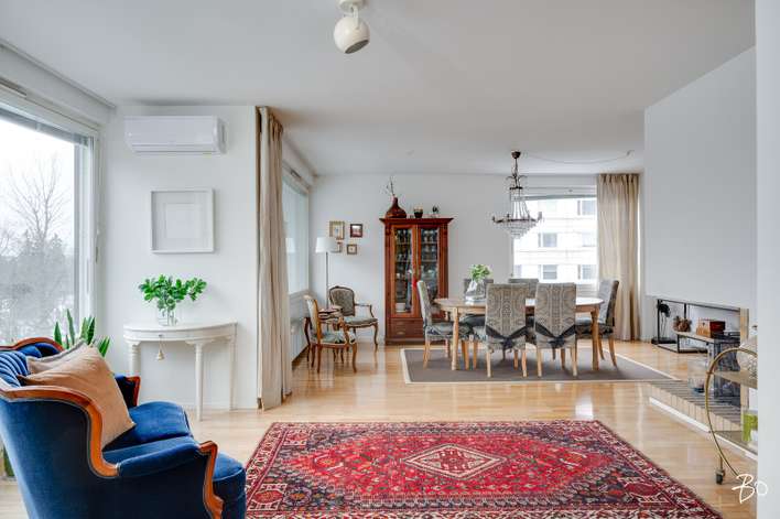 Kerrostalo, 3h, k, rt, kph, wc, et, lasitettu parveke (yj 4 h ja k), 110 m², Kupittaa - Näkymä 4