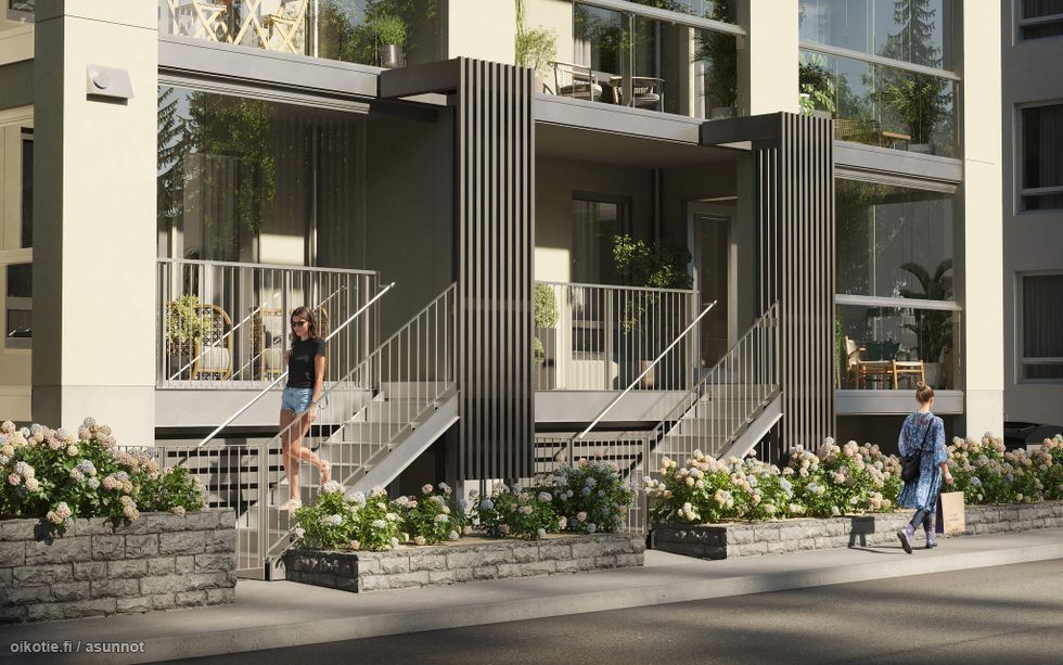 Visualisointi kodin A 01 ja A 02 parvekkeista