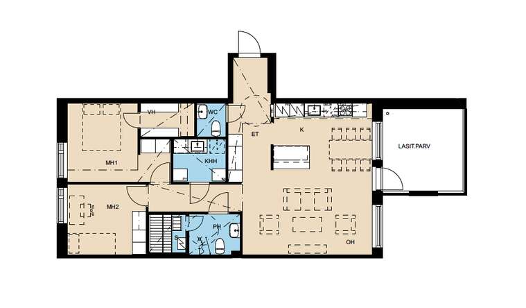 Kerrostalo, 3h+k+khh+s, 84 m², Keskusta - Näkymä 2